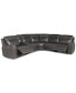 CLOSEOUT! Blairemoore 6-Pc. Leather Sectional with 1 USB Console and 2 Power Recliners, Created for Macy's