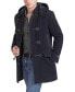 Фото #2 товара Men Tyson Wool Blend Leather Trimmed Toggle Coat