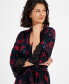 Фото #3 товара Women's Lace-Trim Modal Knit Wrap Robe, Created for Macy's