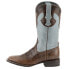 Фото #3 товара Ferrini Mustang Square Toe Cowboy Mens Blue, Brown Casual Boots 40793-10