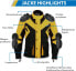 Фото #22 товара German Wear Textile Jacket Motorcycle Jacket Combi Jacket, Black/Yellow