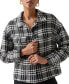 ფოტო #1 პროდუქტის Women's Plaid Drop-Shoulder Button-Front Shacket