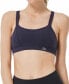 Yvette 247246 Women Criss Cross Back Wirefree Yoga Sports Bra Indigo Size 12/ XL