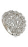 ფოტო #1 პროდუქტის Suzy Levian Sterling Silver Cubic Zirconia Double Layer Open Web Ring