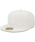 Фото #1 товара Men's Boston Red Sox White on White 59FIFTY Fitted Hat