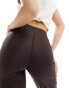 Фото #2 товара New Look Wide leg leggings in brown