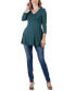 Фото #4 товара Women's Three Quarter Sleeve V-neck Tunic Top