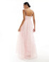 Фото #3 товара Maya Premium bandeau organza maxi dress in peach