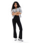 Vila Petite high waisted pin tuck pull on trousers in black