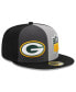 ფოტო #4 პროდუქტის Men's Gray, Black Green Bay Packers 2023 Sideline 59FIFTY Fitted Hat