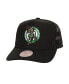 Men's Black Boston Celtics Monogram All-Over Logo Mesh Trucker Adjustable Hat