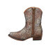 Фото #3 товара Roper Riley Glitter Leopard Snip Toe Cowboy Toddler Girls Brown Casual Boots 09