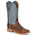 Фото #3 товара Corral Boots Embroidered Wide Square Toe Cowboy Mens Blue, Brown Casual Boots A