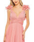 ფოტო #5 პროდუქტის Women's Ruffle Sleeve Sweetheart A Line Gown