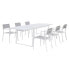 Фото #1 товара Набор садовой мебели AUCUNE Garden Meal Set - ausziehbarer Tisch 160-240 cm und 6 Sessel - Aluminiumrahmen - Weiß