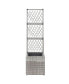 Фото #2 товара Trellis Raised Bed with 1 Pot 11.8"x11.8"x42.1" Poly Rattan Gray