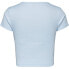 ფოტო #2 პროდუქტის TOMMY JEANS Bby Crp Essential Rib short sleeve v neck T-shirt