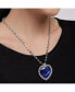 Фото #3 товара SOHI women's Blue Heart Stone Pendant Necklace