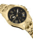 Men's Chronograph Date Quartz Chrono Lion Arch Gold-Tone Stainless Steel Bracelet 44mm