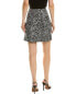 Michael Kors Jacquard Ocelot Silk-Blend Mini Skirt Women's