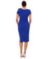 ფოტო #2 პროდუქტის Women's Bow Asymmetrical-Neck Sheath Dress