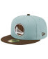 Фото #4 товара Men's Light Blue, Brown Golden State Warriors Two-Tone 59FIFTY Fitted Hat