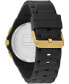 ფოტო #2 პროდუქტის Men's Multifunction Black Silicone Watch 44mm