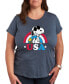 ფოტო #1 პროდუქტის Trendy Plus Size Peanuts Snoopy & Woodstock USA Graphic T-Shirt