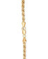 Rope Link 24" Chain Necklace in 18k Gold-Plated Sterling Silver