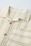 Textured striped cotton shirt
