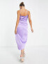 Фото #2 товара ASOS EDITION drape satin cami midi dress in lilac