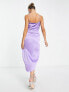 Фото #3 товара ASOS EDITION drape satin cami midi dress in lilac