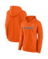 Фото #1 товара Women's Orange Denver Broncos Iconic Cotton Fleece Checklist Pullover Hoodie