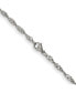 Stainless Steel Polished 3mm Singapore Chain Necklace