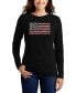 Фото #1 товара Women's 50 States USA Flag Word Art Long Sleeve T-shirt