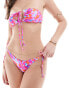 Фото #1 товара Bright Swimwear ivy primavera bandeau bikini top in pink