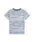 Фото #2 товара Toddler and Little Boys Striped Crab Cotton Jersey Pocket Tee