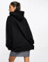 ASOS DESIGN tres chic graphic oversized hoodie in black