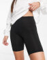 Brave Soul Tall sindy legging shorts in black