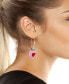 Фото #3 товара Faux Stone Apple Dangle Earrings