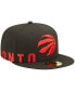 Фото #1 товара Men's Black Toronto Raptors Side Split 59FIFTY Fitted Hat