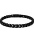 Фото #1 товара Men's Link Bracelet in Black Matte Stainless Steel