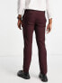Фото #2 товара New Look skinny suit trousers in burgundy
