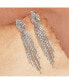 ფოტო #2 პროდუქტის Women's Silver Bling Cluster Drop Earrings