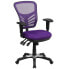 Фото #4 товара Mid-Back Purple Mesh Multifunction Executive Swivel Chair With Adjustable Arms