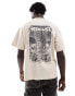 Фото #1 товара Pull&bear Metallica printed t-shirt in sand