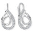White gold earrings with crystals 239 001 01065 07