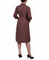 ფოტო #2 პროდუქტის Petite Geometric Printed Long Sleeve Roll Tab Shirtdress