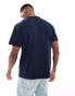 Tommy Jeans Logo Embroidery Crew Neck T-Shirt in Blue