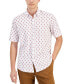 Фото #1 товара Men's Alfatech Seventy Regular-Fit 4-Way Stretch Geo-Print Button-Down Shirt, Created for Macy's